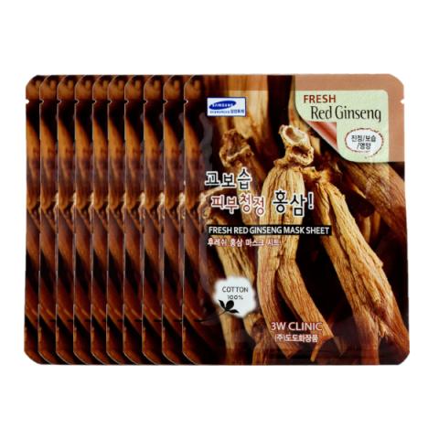 Clinique 3W - Feuille de masque au ginseng rouge frais - 10pièce Clinique 3W - Feuille de masque au ginseng rouge frais - 10pièce