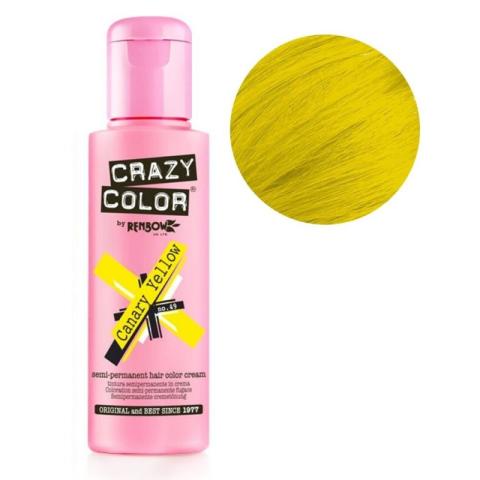 Coloration semi-permanente Canary Yellow CRAZY COLOR 100ML Coloration semi-permanente Canary Yellow CRAZY COLOR 100ML