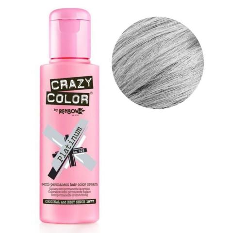 Coloration semi-permanente Platinium CRAZY COLOR 100ML Coloration semi-permanente Platinium CRAZY COLOR 100ML