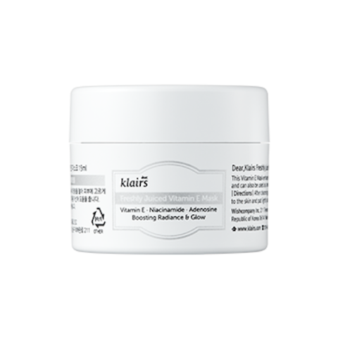 Dear, Klairs - Masque de vitamine E fraîchement pressé - 15ml Dear, Klairs - Masque de vitamine E fraîchement pressé - 15ml