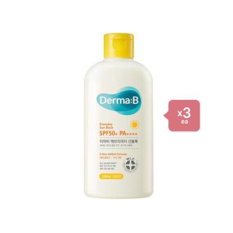 Derma:B - Everyday Sun Block SPF50+ PA++++ - 200ml (3ea) Set Derma:B - Everyday Sun Block SPF50+ PA++++ - 200ml (3ea) Set