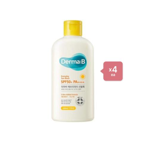 Derma:B - Everyday Sun Block SPF50+ PA++++ - 200ml (4ea) Set Derma:B - Everyday Sun Block SPF50+ PA++++ - 200ml (4ea) Set