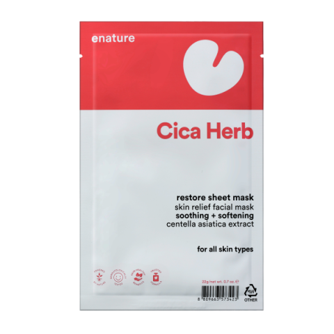 E NATURE - Cicaherb Restore Masque de feuille - 1pièce E NATURE - Cicaherb Restore Masque de feuille - 1pièce