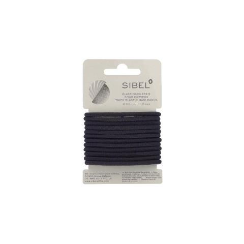 Élastiques épais Noirs 12 pièces Sibel Élastiques épais Noirs 12 pièces Sibel