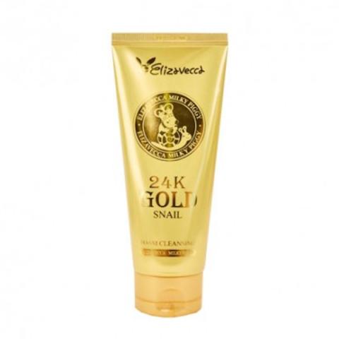 Elizavecca - Lait nettoyant mousse d'escargot or 24 carats