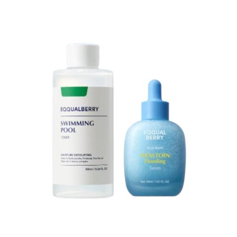 EQQUALBERRY - Swimming Pool Daily Facial Toner - 155ml (1ea) + Hyaltoin Flooding Serum - 30ml (1ea) Set EQQUALBERRY - Swimming Pool Daily Facial Toner - 155ml (1ea) + Hyaltoin Flooding Serum - 30ml (1ea) Set