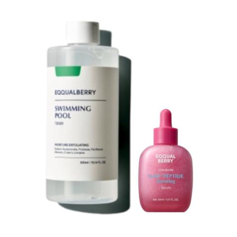 EQQUALBERRY - Swimming Pool Daily Facial Toner - 300ml (1ea) + NAD+ Peptide Boosting Serum - 30ml (1ea) Set EQQUALBERRY - Swimming Pool Daily Facial Toner - 300ml (1ea) + NAD+ Peptide Boosting Serum - 30ml (1ea) Set