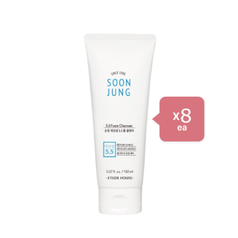 Etude House - Soon Jung 5.5 Foam Cleanser - 150ML - White (8ea) Set Etude House - Soon Jung 5.5 Foam Cleanser - 150ML - White (8ea) Set