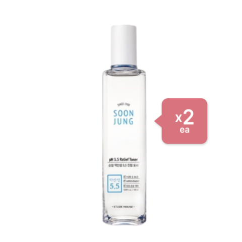Etude House - Soon Jung PH 5.5 Relief Toner - 200ml (2ea) Set Etude House - Soon Jung PH 5.5 Relief Toner - 200ml (2ea) Set