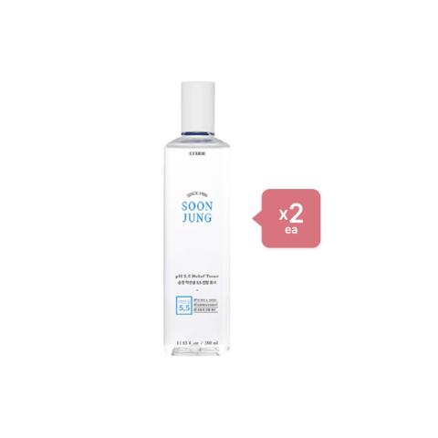 Etude House - Soon Jung PH 5.5 Relief Toner - 350ml (2ea) Set Etude House - Soon Jung PH 5.5 Relief Toner - 350ml (2ea) Set
