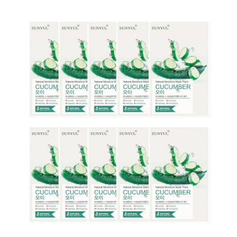EUNYUL - Pack Masque Hydratant Naturel - Concombre - 10pièces