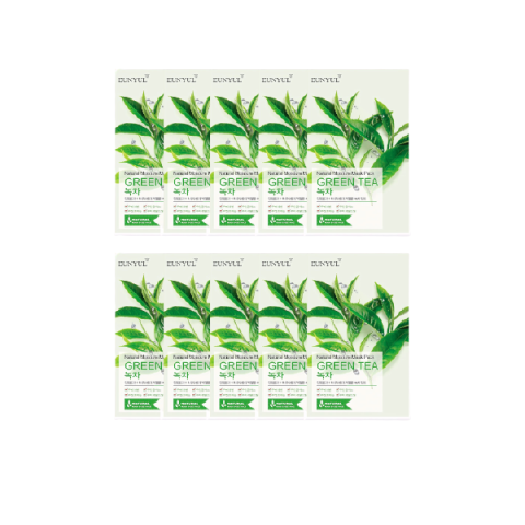 EUNYUL - Pack Masque Hydratant Naturel - Thé Vert - 10pièces EUNYUL - Pack Masque Hydratant Naturel - Thé Vert - 10pièces