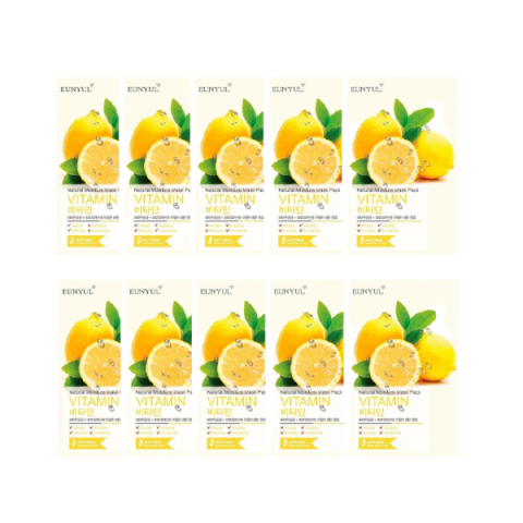 EUNYUL - Pack masque hydratant naturel - Vitamine - 10pièces EUNYUL - Pack masque hydratant naturel - Vitamine - 10pièces