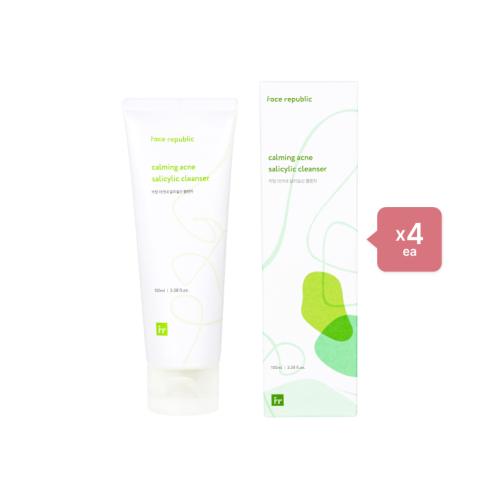 face republic Calming Acne Salicylic Cleanser - 100ml (4ea) Set