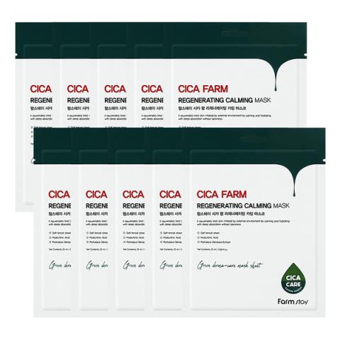 Farm Stay - Cica Farm Masque Apaisant Régénérant - 25ml*10pièces
