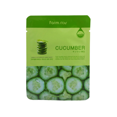 Farm Stay - Visible Difference Feuille de masque - Cucumber - 1pièce