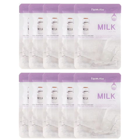 Farm Stay - Visible Difference Feuille de masque - Milk - 10pièce Farm Stay - Visible Difference Feuille de masque - Milk - 10pièce