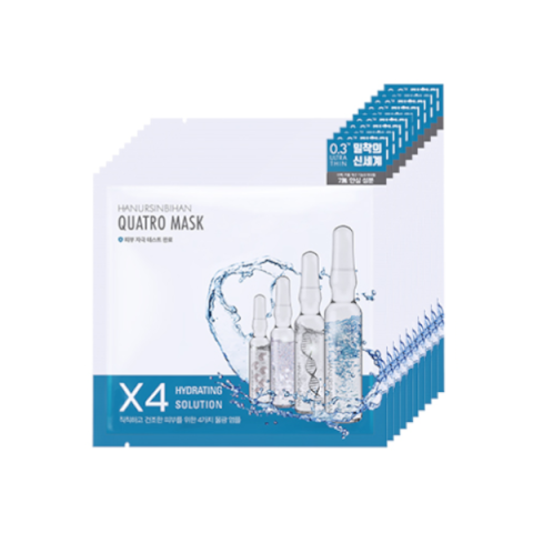 HANURSINBIHAN - Quatro Mask Hydrating Solution - 27g x 10ea HANURSINBIHAN - Quatro Mask Hydrating Solution - 27g x 10ea