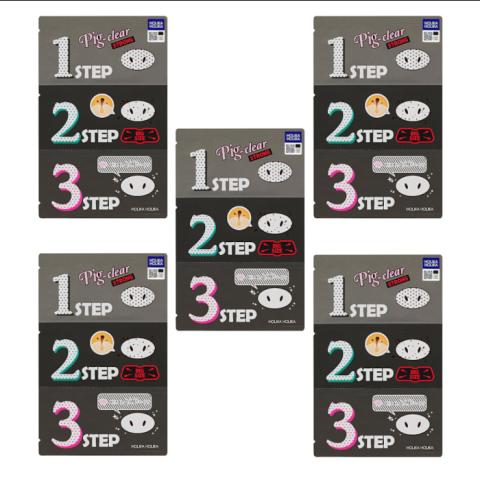 Holika Holika - Kit (Strong) (5ea) Set Pig Clear Black Head 3-Step Holika Holika - Kit (Strong) (5ea) Set Pig Clear Black Head 3-Step