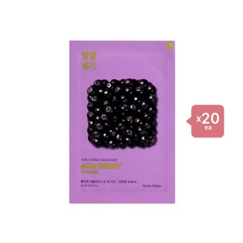 Holika Holika Pure Essence Mask Sheet - Acai Berry - 1pièce (20ea) Set Holika Holika Pure Essence Mask Sheet - Acai Berry - 1pièce (20ea) Set