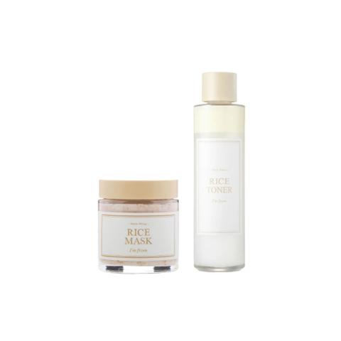I'm From - Rice Toner - 150ml (1ea) + Rice Mask - 110g (1ea) Set I'm From - Rice Toner - 150ml (1ea) + Rice Mask - 110g (1ea) Set