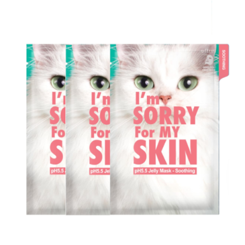 I'm Sorry For My Skin - Masque de gelée Ph 5.5 - Soothing - 3pièces I'm Sorry For My Skin - Masque de gelée Ph 5.5 - Soothing - 3pièces