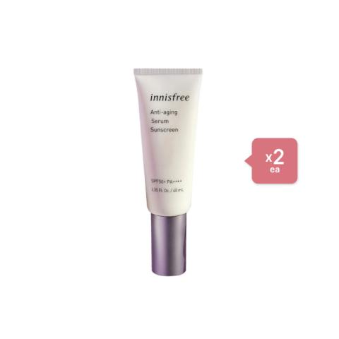 innisfree Anti-Aging Serum Sunscreen SPF50+ PA++++ - 40ml (2ea) Set innisfree Anti-Aging Serum Sunscreen SPF50+ PA++++ - 40ml (2ea) Set