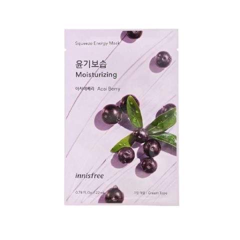 innisfree - Masque d'énergie à pression - 1pièce - Acai Berry innisfree - Masque d'énergie à pression - 1pièce - Acai Berry