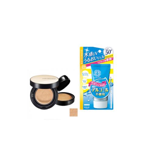 ISEHAN - Kiss Me Sunkiller Perfect Water Essence SPF50+ PA++++ - 50g X Jung Saem Mool - Essential Skin Nuder Cushion - 14g+14g ISEHAN - Kiss Me Sunkiller Perfect Water Essence SPF50+ PA++++ - 50g X Jung Saem Mool - Essential Skin Nuder Cushion - 14g+14g