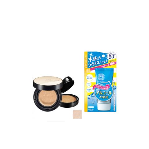 ISEHAN - Kiss Me Sunkiller Perfect Water Essence SPF50+ PA++++ - 50g X Jung Saem Mool - Essential Skin Nuder Cushion - 14g+14g ISEHAN - Kiss Me Sunkiller Perfect Water Essence SPF50+ PA++++ - 50g X Jung Saem Mool - Essential Skin Nuder Cushion - 14g+14g