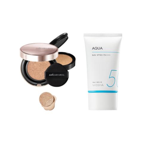 Jung Saem Mool - Masterclass Radiant Cushion - Cushion 15g + Refill 15g - N2 Vanilla (1ea) + MISSHA - All-Around Safe Block... Jung Saem Mool - Masterclass Radiant Cushion - Cushion 15g + Refill 15g - N2 Vanilla (1ea) + MISSHA - All-Around Safe Block...