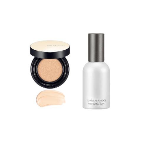 JUNGSAEMMOOL - Essential Skin Nuder Cushion SPF50+ PA+++ - 14g - 17 Fair-Light (1ea) + Essential Mool Cream - 30ml (1ea) Set JUNGSAEMMOOL - Essential Skin Nuder Cushion SPF50+ PA+++ - 14g - 17 Fair-Light (1ea) + Essential Mool Cream - 30ml (1ea) Set