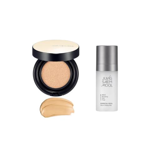 JUNGSAEMMOOL - Essential Skin Nuder Cushion SPF50+ PA+++ - 14g - 21 Medium (1ea) + Essential Mool Micro Fitting Mist - 55ml... JUNGSAEMMOOL - Essential Skin Nuder Cushion SPF50+ PA+++ - 14g - 21 Medium (1ea) + Essential Mool Micro Fitting Mist - 55ml...
