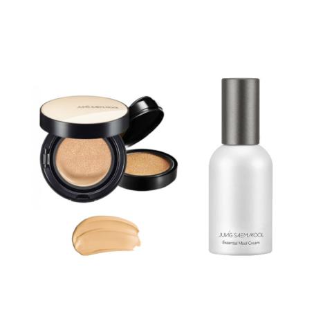 JUNGSAEMMOOL - Essential Skin Nuder Cushion SPF50+ PA+++ (With Refill) - 14g+14g - 21 Medium (1ea) + Essential Mool Cream -... JUNGSAEMMOOL - Essential Skin Nuder Cushion SPF50+ PA+++ (With Refill) - 14g+14g - 21 Medium (1ea) + Essential Mool Cream -...