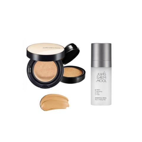 JUNGSAEMMOOL - Essential Skin Nuder Cushion SPF50+ PA+++ (With Refill) - 14g+14g - 23 Medium-Deep (1ea) + Essential Mool Micro JUNGSAEMMOOL - Essential Skin Nuder Cushion SPF50+ PA+++ (With Refill) - 14g+14g - 23 Medium-Deep (1ea) + Essential Mool Micro