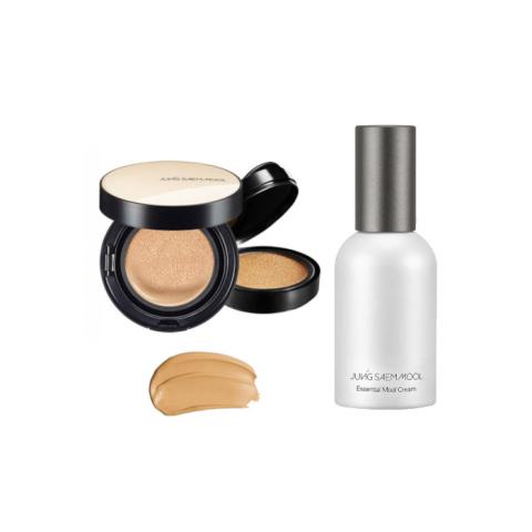 JUNGSAEMMOOL - Essential Skin Nuder Cushion SPF50+ PA+++ (With Refill) - 14g+14g - 23 Medium-Deep (1ea) + Essential Mool Cream JUNGSAEMMOOL - Essential Skin Nuder Cushion SPF50+ PA+++ (With Refill) - 14g+14g - 23 Medium-Deep (1ea) + Essential Mool Cream