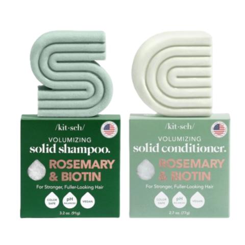 KITSCH - Shampoing et après-shampoing volumisants au romarin et à la biotine - 91g+77g KITSCH - Shampoing et après-shampoing volumisants au romarin et à la biotine - 91g+77g