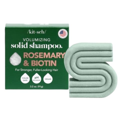 KITSCH - Shampoing solide volumisant au romarin et à la biotine - 91g KITSCH - Shampoing solide volumisant au romarin et à la biotine - 91g
