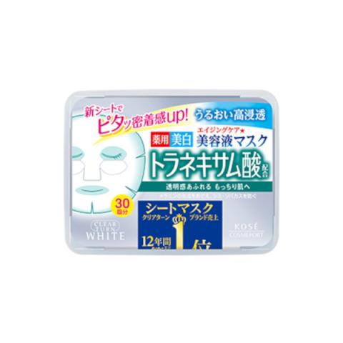 Kose - Masque Clear Turn Essence - Acide tranexamique - 30pièce Kose - Masque Clear Turn Essence - Acide tranexamique - 30pièce
