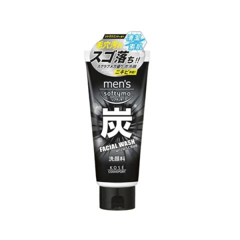 Kose - Softymo Nettoyant visage pour hommes Wild Scrub - 130g Kose - Softymo Nettoyant visage pour hommes Wild Scrub - 130g