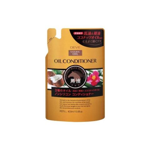 KUMANO COSME - Deve 3 Oil Oil Recharge de revitalisant - Cheval / Camélia / Huile de noix de coco - 400ML KUMANO COSME - Deve 3 Oil Oil Recharge de revitalisant - Cheval / Camélia / Huile de noix de coco - 400ML