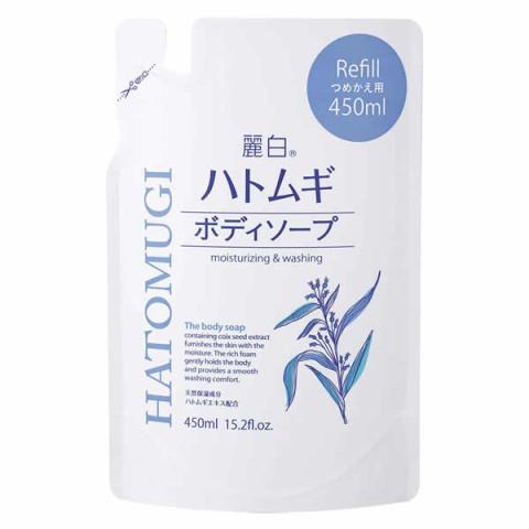 KUMANO COSME - Reihaku Hatomugi Recharge de savon hydratant et lavant pour le corps - 450ml KUMANO COSME - Reihaku Hatomugi Recharge de savon hydratant et lavant pour le corps - 450ml