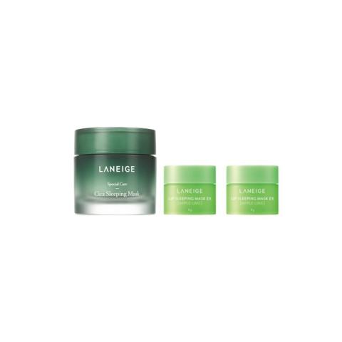 LANEIGE - Cica Sleeping Mask - 60ml (1ea) + Lip Sleeping Mask EX - LANEIGE - Cica Sleeping Mask - 60ml (1ea) + Lip Sleeping Mask EX -