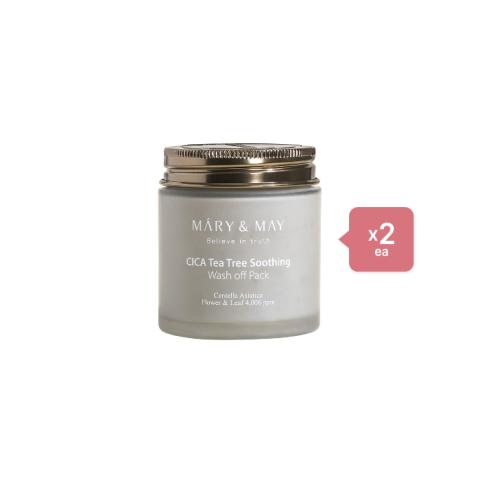 MARY&MAY Cica TeaTree Soothing Wash Off Pack - 125g (2ea) Set