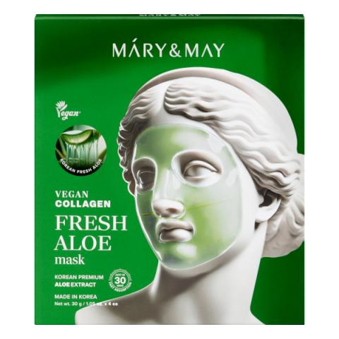 Mary&May - Masque frais au collagène végétalien et à l'aloe vera - 30g*4ea Mary&May - Masque frais au collagène végétalien et à l'aloe vera - 30g*4ea