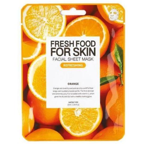 Masque en tissu à l'orange rafraîchissant Fresh Food Farm Skin Masque en tissu à l'orange rafraîchissant Fresh Food Farm Skin