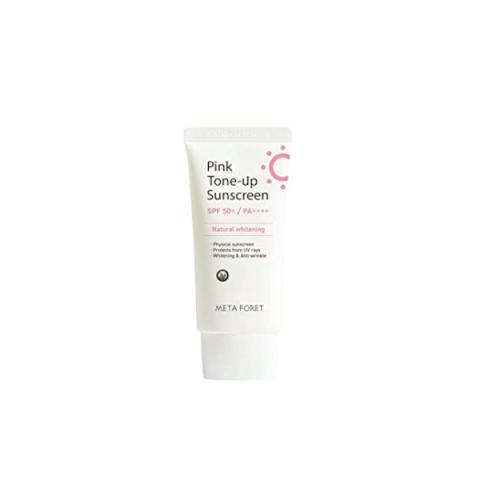 META FORET - 12PM Pink Tone Up Crème Solaire SPF 50+ PA++++ - 50ml