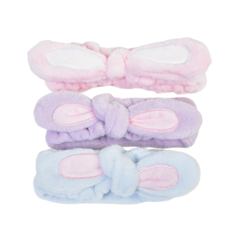 MINGXIER - Bandeau de lavage du visage avec oreilles de lapin en...