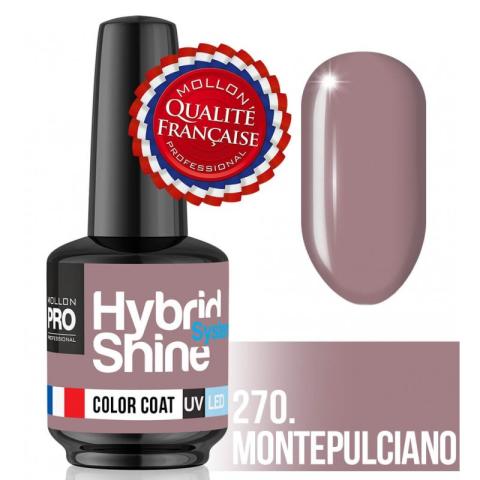 Mini Vernis Semi-Permanent Hybrid Shine Mollon Pro 8ml 270 - Montepulciano Mini Vernis Semi-Permanent Hybrid Shine Mollon Pro 8ml 270 - Montepulciano