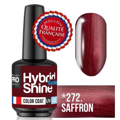 Mini Vernis Semi-Permanent Hybrid Shine Mollon Pro 8ML n°272 - Saffron Mini Vernis Semi-Permanent Hybrid Shine Mollon Pro 8ML n°272 - Saffron